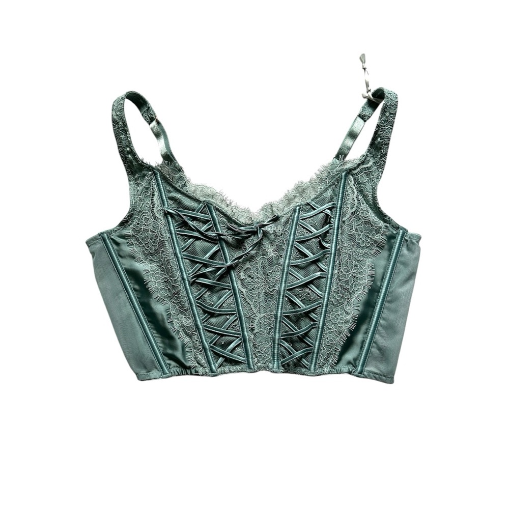 Victoria Secret Dream Angel Corset Top‎ NWT Green Size L